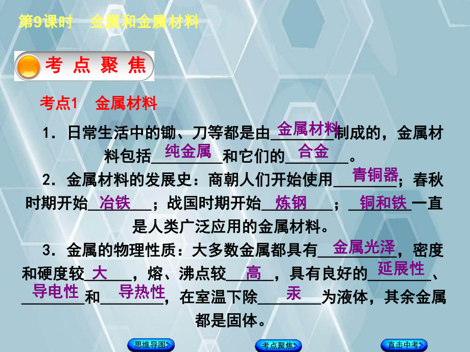 (包頭專版)2021年中考化學(xué)復(fù)習(xí)方案第9課時(shí)金屬和金屬材料課件_第4頁(yè)