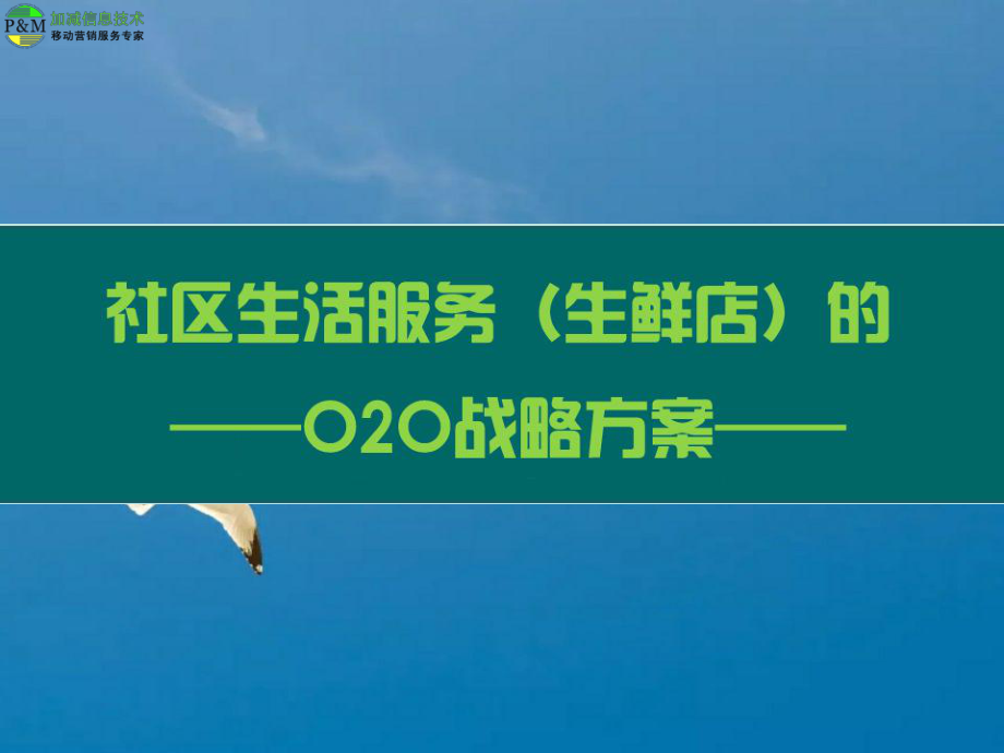 社區(qū)生活服務O2O戰(zhàn)略方案ppt課件_第1頁