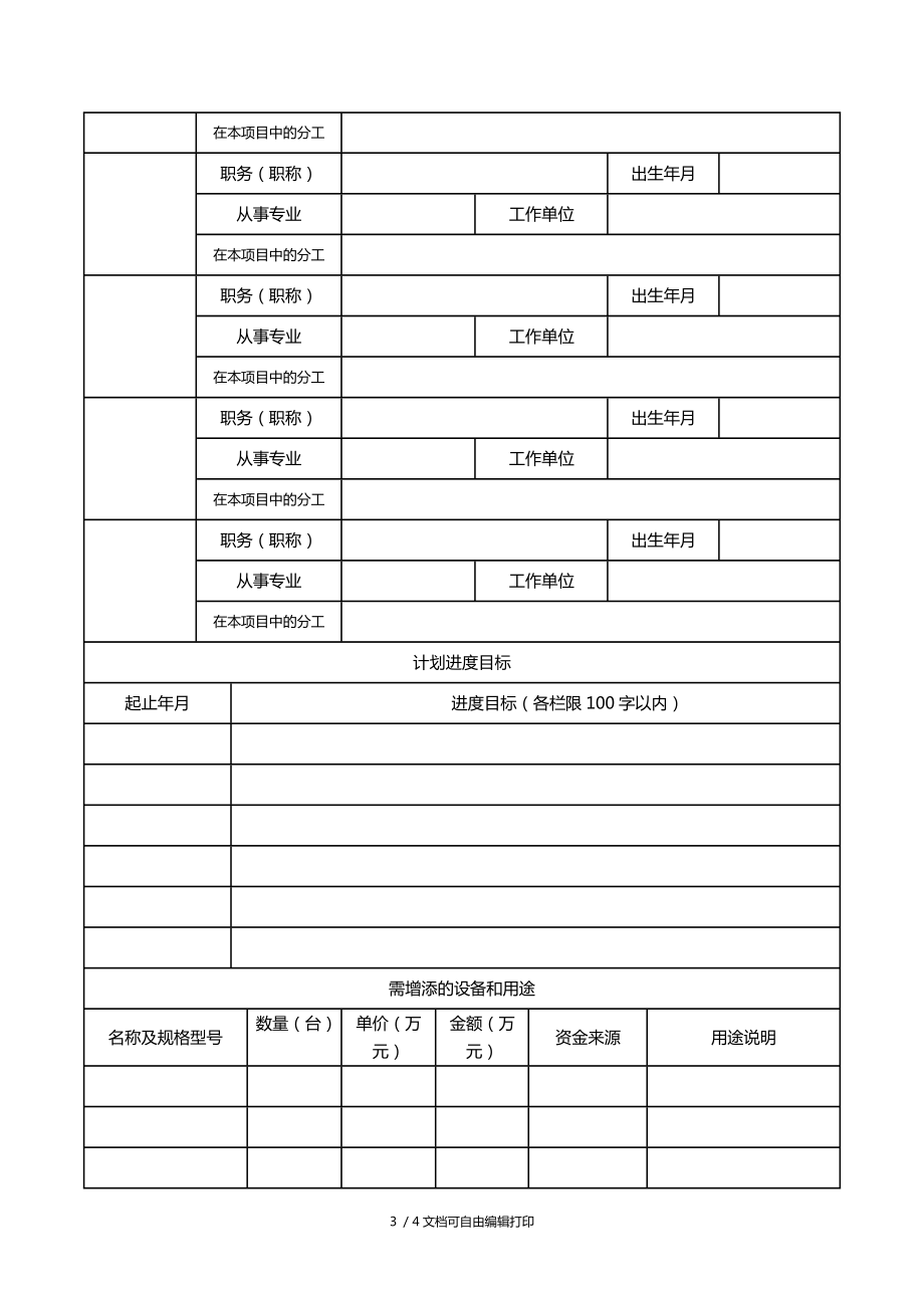 杭州科技计划项目申请表_第3页
