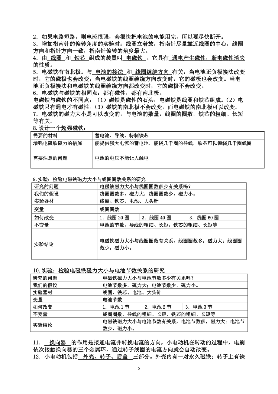 六上科学复习(超全)_第5页