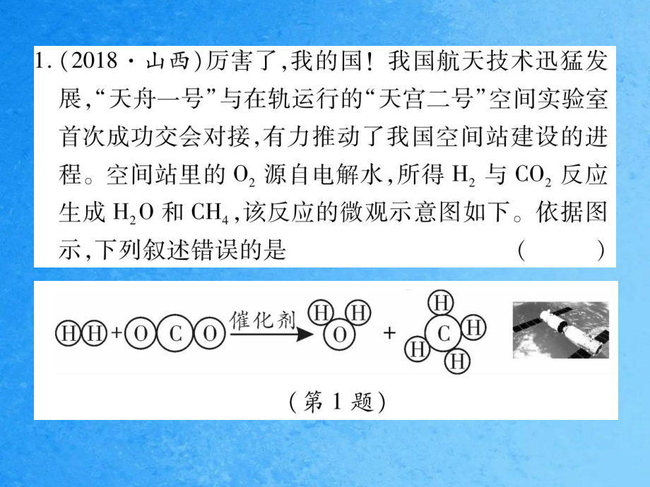 鲁教版九年级化学上册习题:专题突破 微观反应示意图ppt课件_第2页