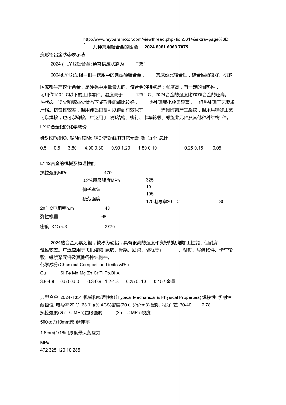 幾種常用鋁合金的性能_第1頁