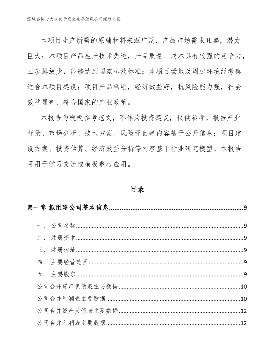 太倉(cāng)關(guān)于成立金屬絲繩公司組建方案(模板范本)_第3頁(yè)