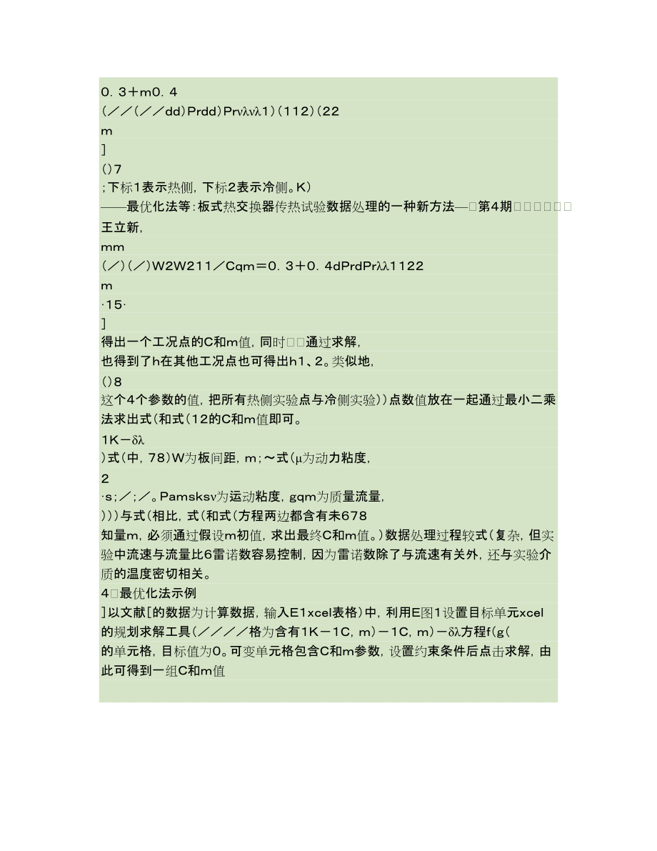 板式熱交換器傳熱試驗(yàn)數(shù)據(jù)處理的一種新方法_最優(yōu)化法_第5頁(yè)