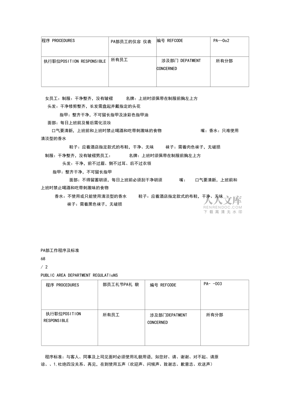 酒店PA培訓資料_第2頁