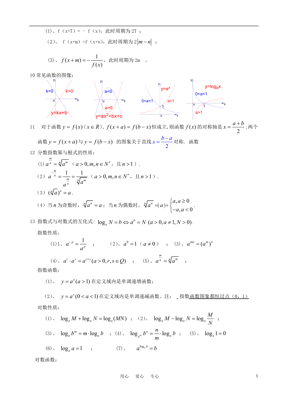 高中数学 常用公式及结论_第3页