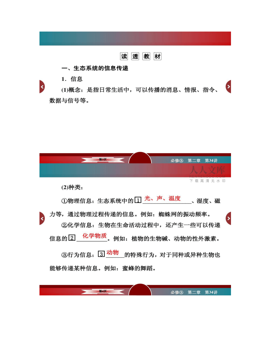 高三生物一輪復(fù)習(xí) 生態(tài)系統(tǒng)信息傳遞和穩(wěn)定性_第2頁(yè)