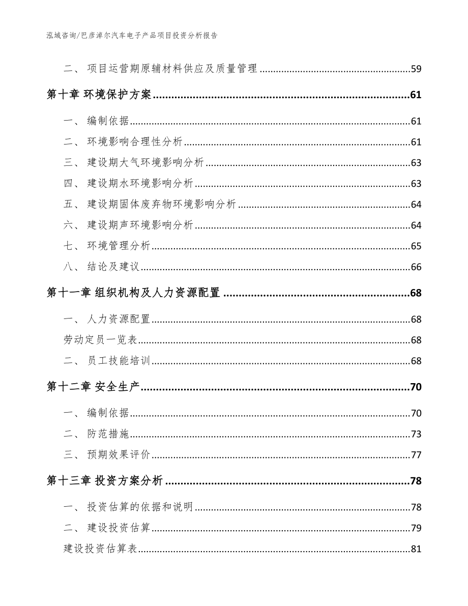 巴彦淖尔汽车电子产品项目投资分析报告(范文参考)_第3页