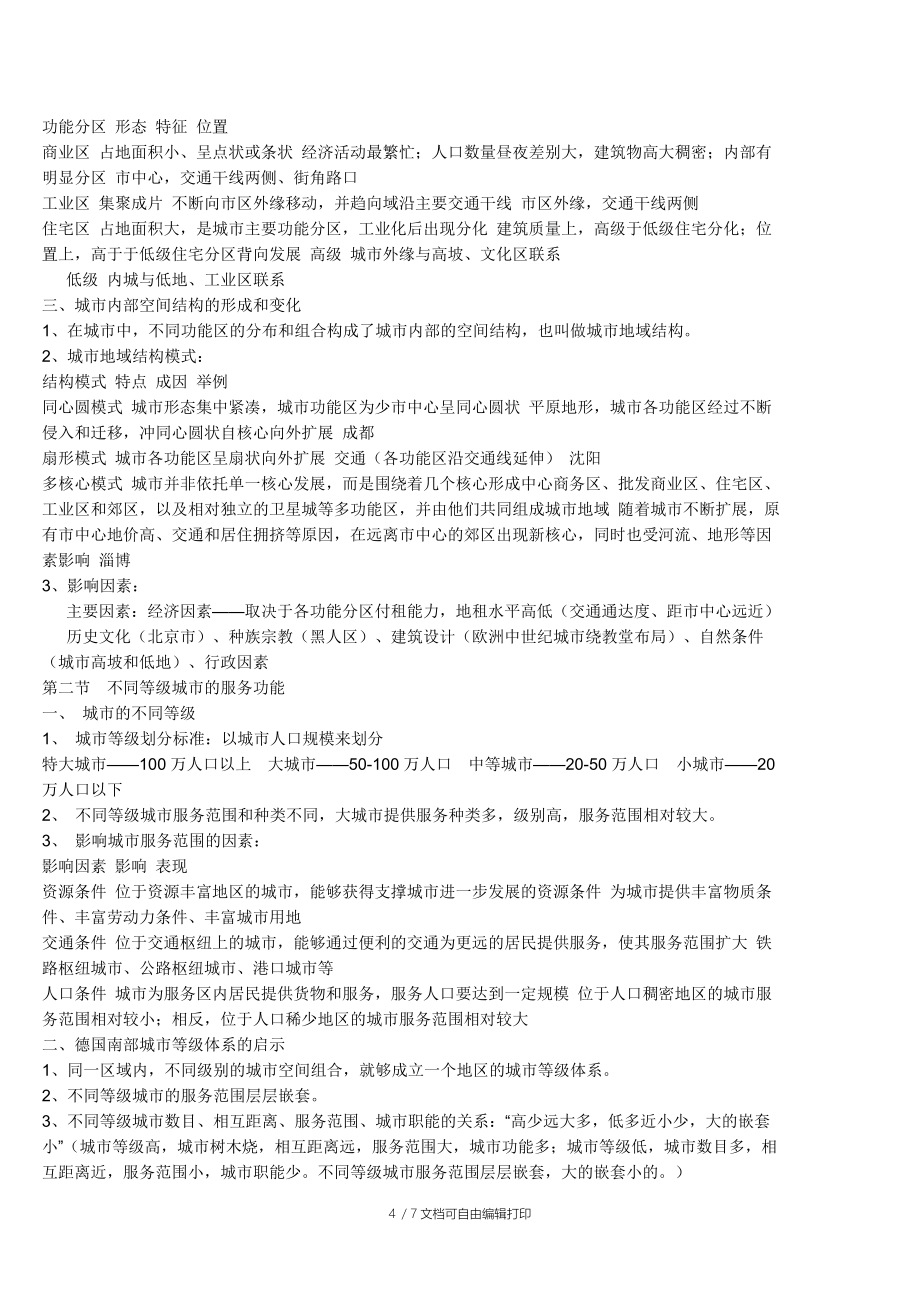 高中地理人口的變化知識點總結新人教版必修_第4頁