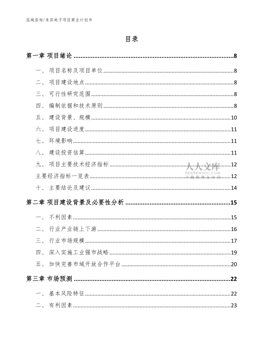 來賓電子項目商業計劃書(模板參考)_第2頁
