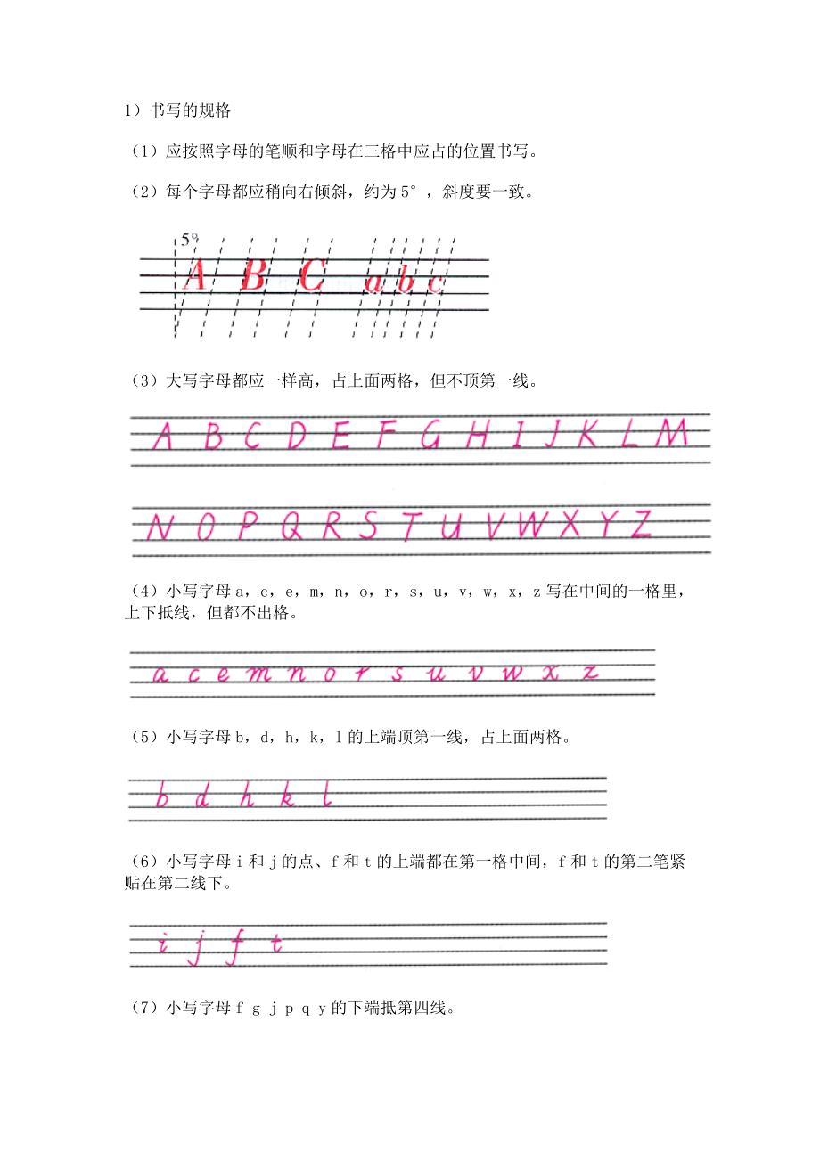 英文字母書寫規范_第1頁