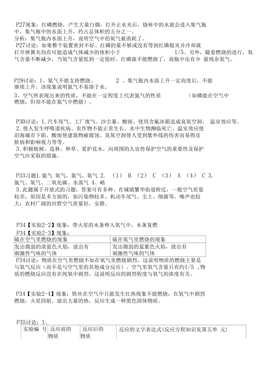 人教版九年级化学上册课本习题解析全册_第3页