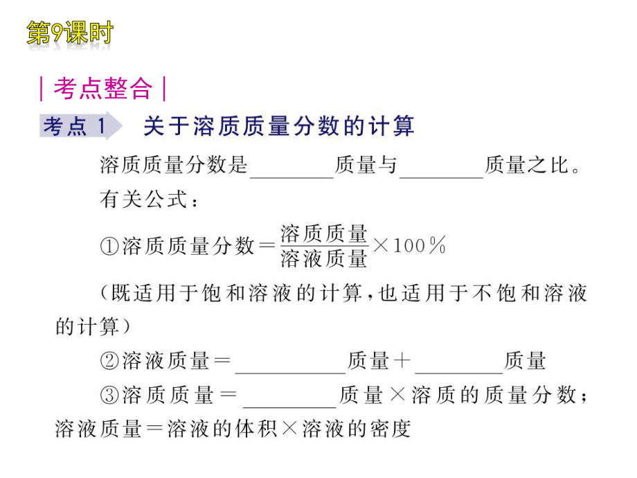 中考化學特戰(zhàn)課件 配制一定質量分數(shù)的溶液_第3頁