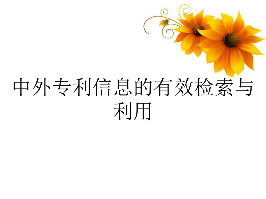 中外专利信息的有效检索与利用_第1页