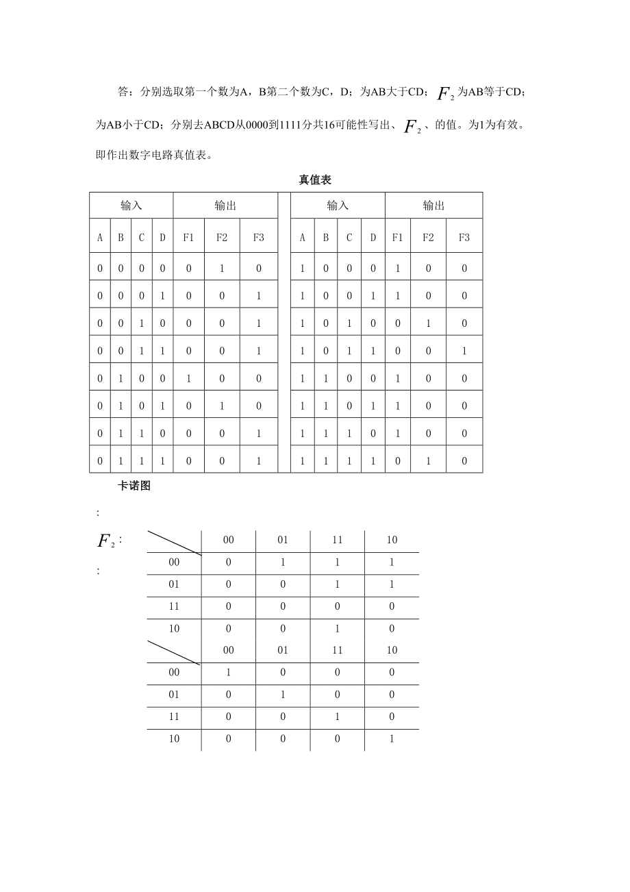 实验二组合逻辑电路分析与设计_第5页