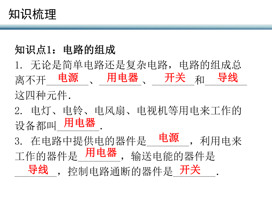 13.2 电路的组成和连接方式1—2020秋沪粤版九年级物理上册课件(共25张PPT)_第3页
