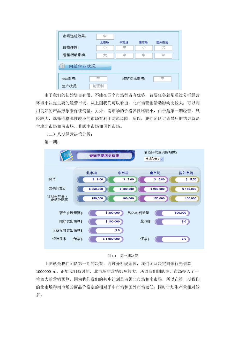 企业经营模拟实验报告_第3页