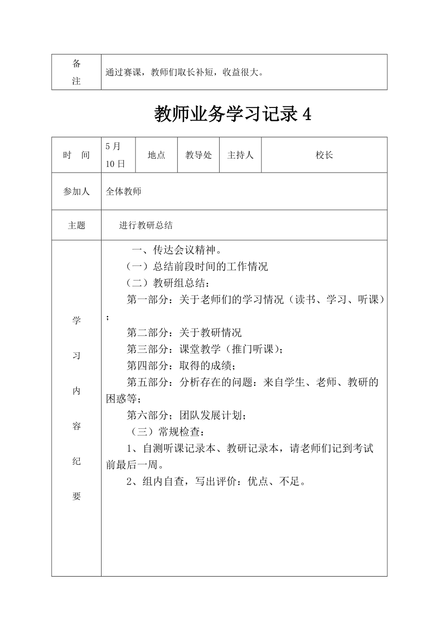 2011-2012教師業務學習記錄_第4頁