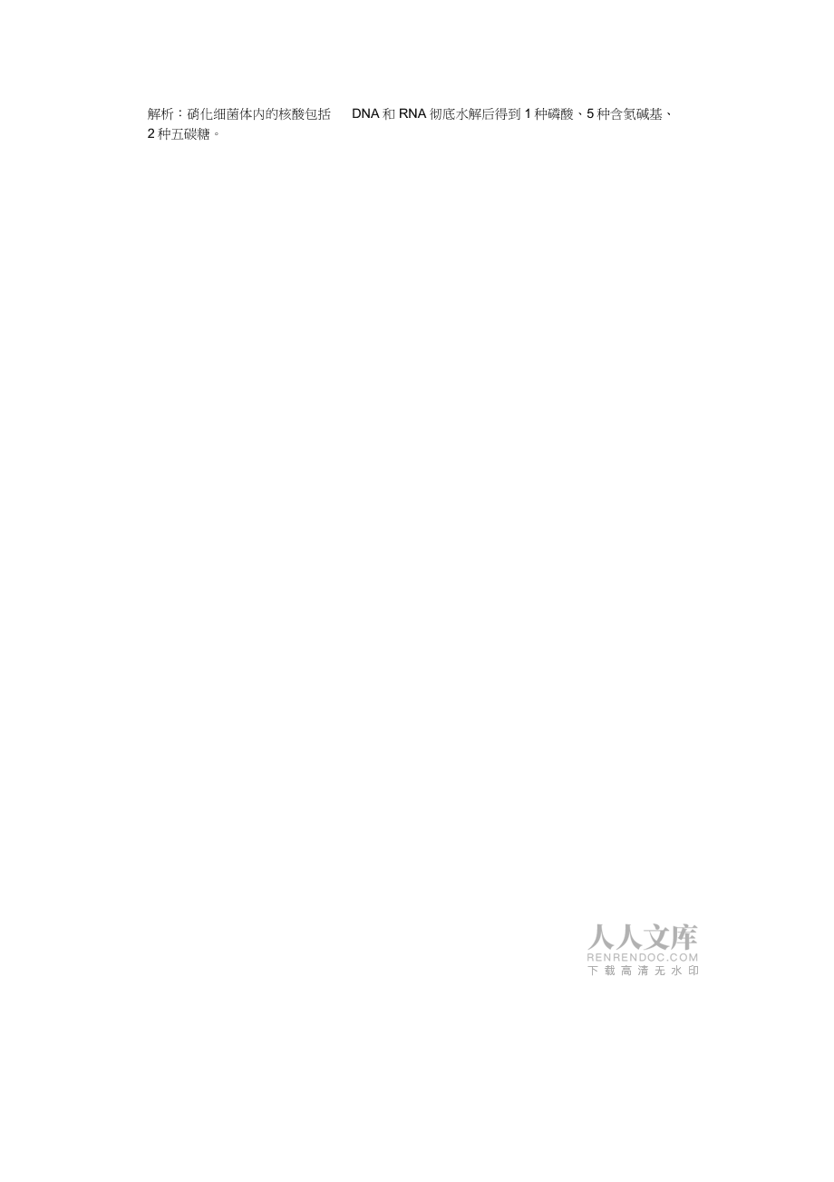【創(chuàng)新設(shè)計】2011屆高考生物一輪復(fù)習(xí)第2單元2-2細(xì)胞中的核酸作業(yè)手冊中國版必修1_第2頁