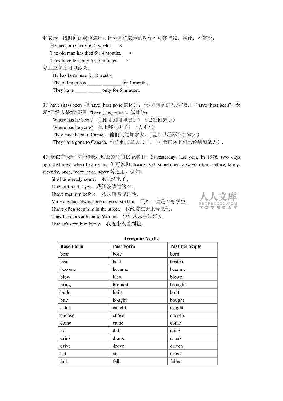 现在完成时练习题及答案(老师专用) 2_第2页