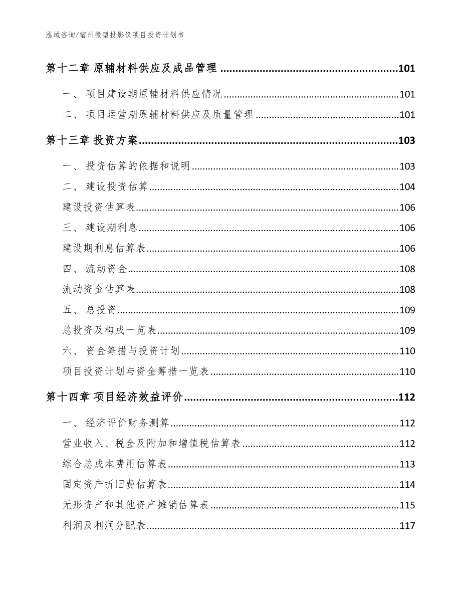 宿州微型投影儀項(xiàng)目投資計(jì)劃書【模板范本】_第5頁