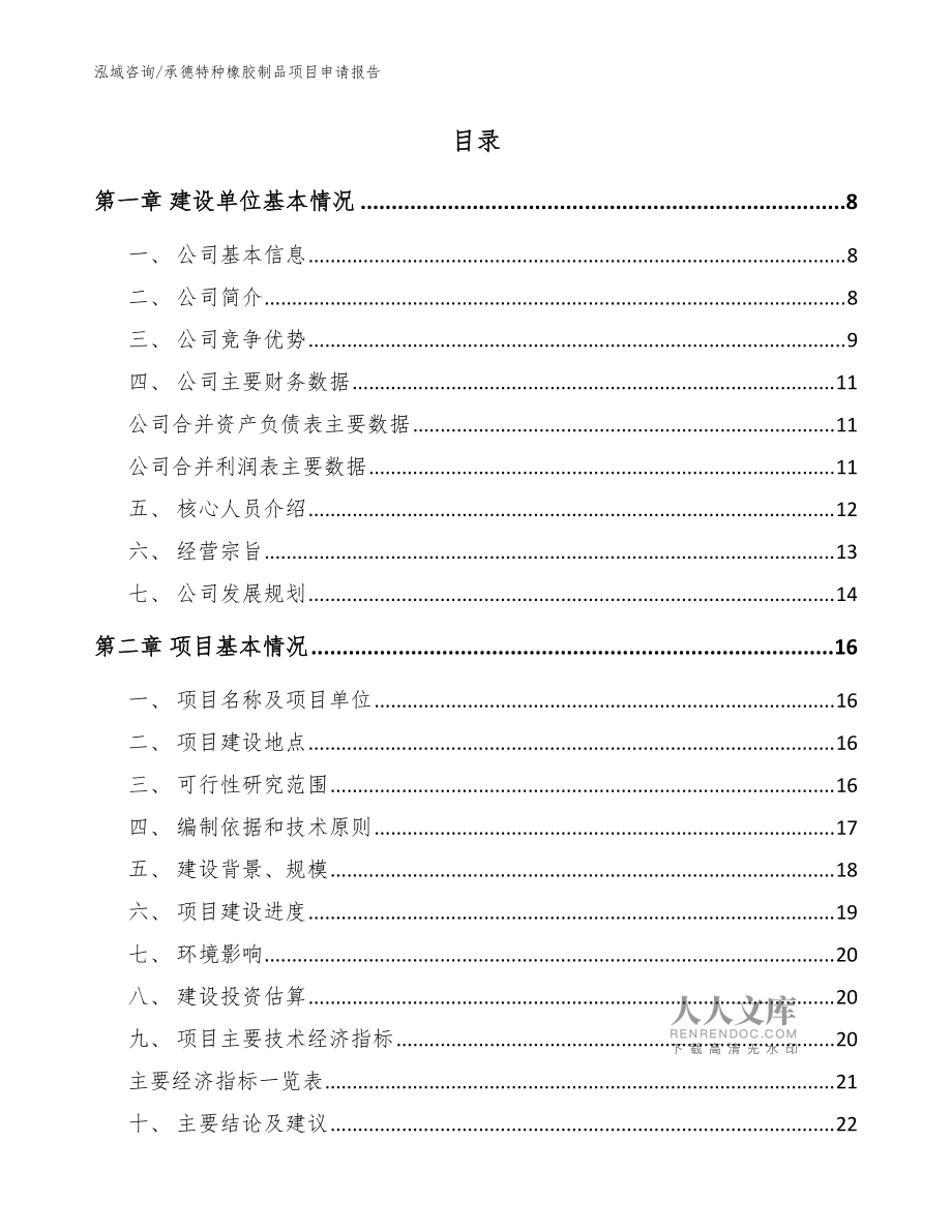 承德特种橡胶制品项目申请kok电子竞技（模板范本）_第2页