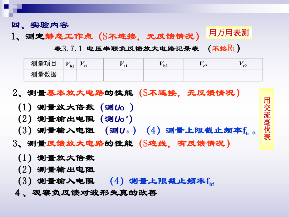 四負反饋放大電路實驗_第4頁