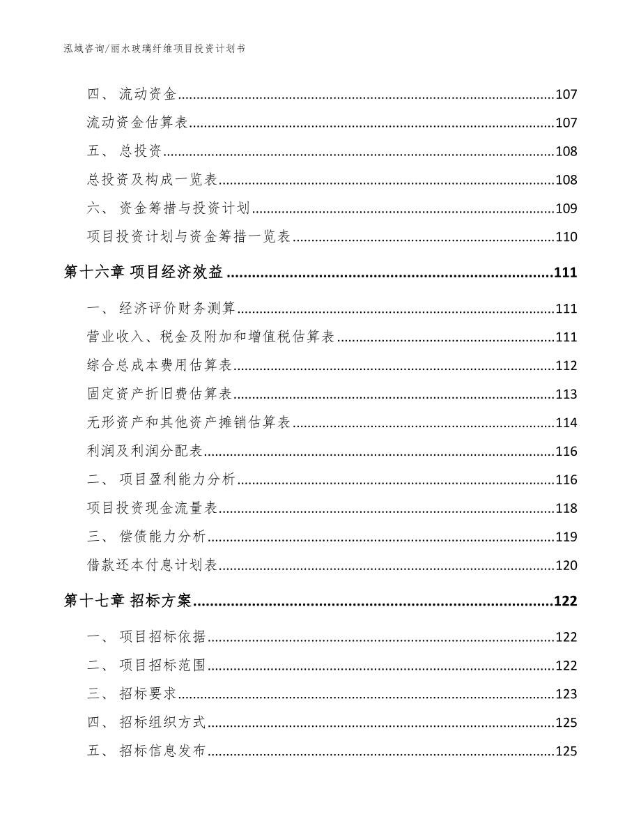 丽水玻璃纤维项目投资计划书模板范本_第5页
