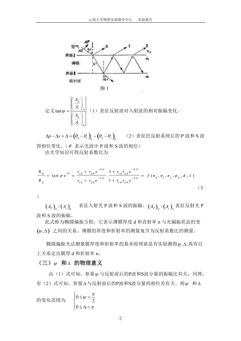 实验十一椭偏法测薄膜厚度和折射率_第3页