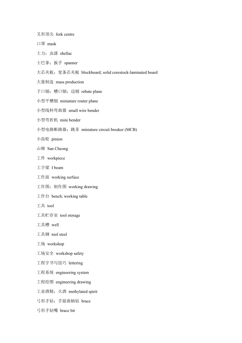 《漢英詞典》機(jī)械類常用詞匯(doc 72)_第3頁(yè)