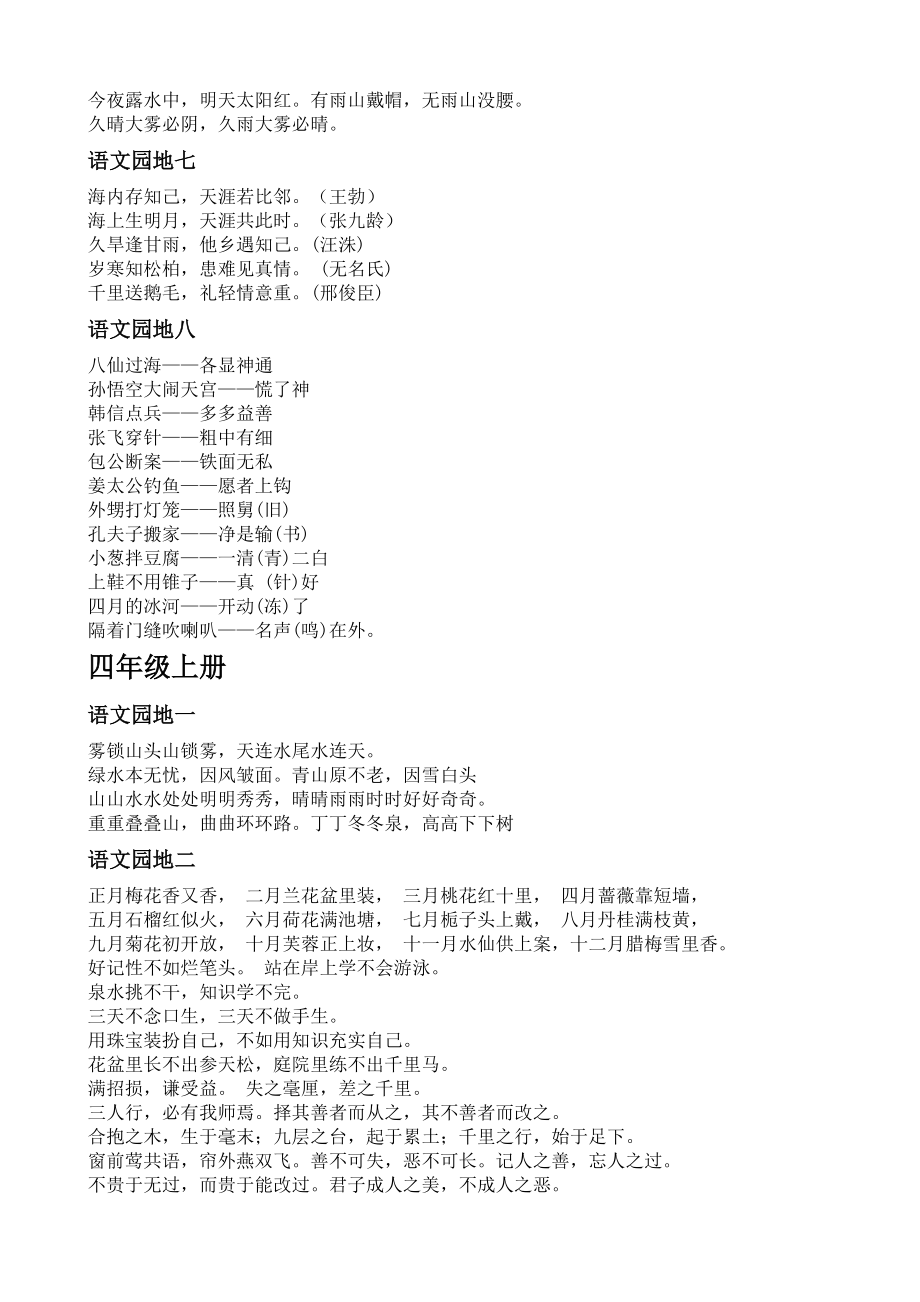 人教版小學(xué)語(yǔ)文日積月累匯總(二至六年級(jí))_第4頁(yè)