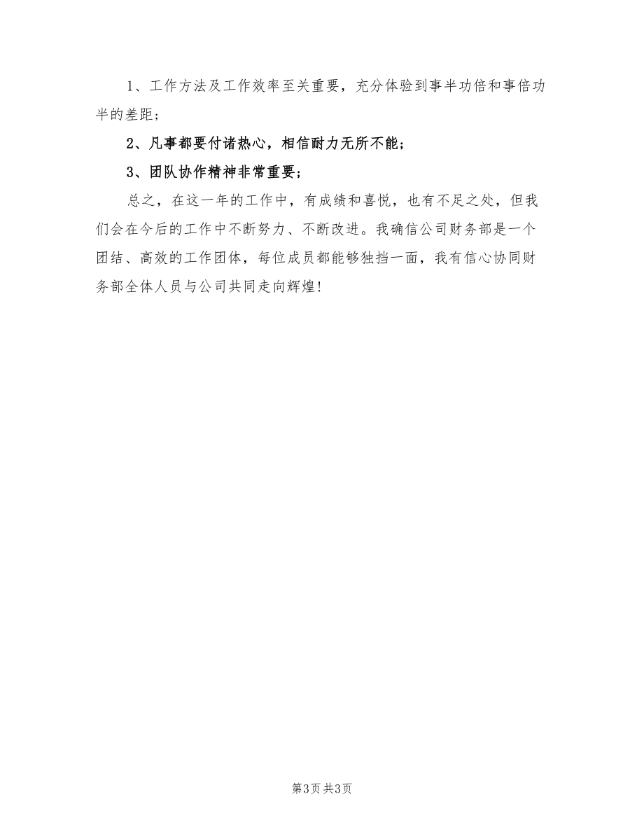 2022年公司财务工作总结范本_第3页