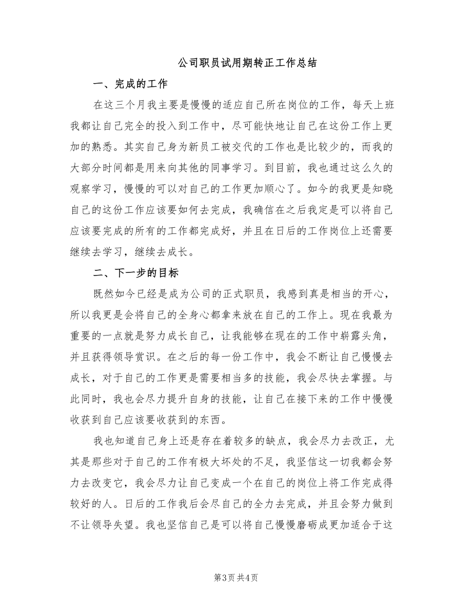 2022年公司职员试用期转正工作小结_第3页
