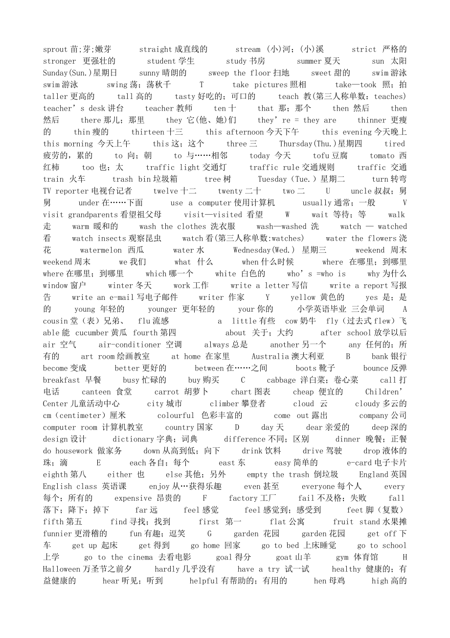 人教小學(xué)英語(yǔ)教材詞匯精心整理歸類_第5頁(yè)