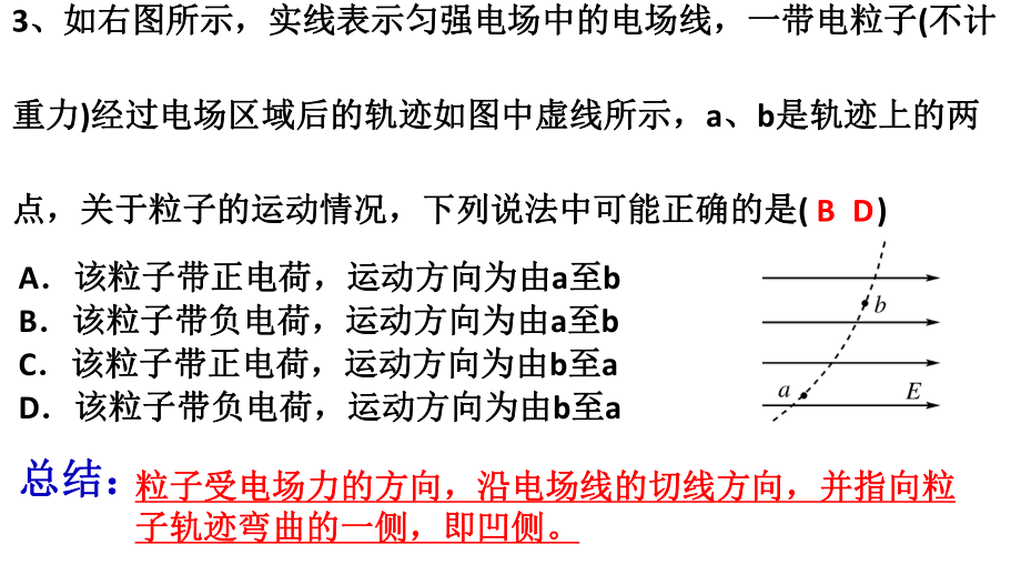 帶電粒子在電場中的運(yùn)動軌跡專題_第5頁