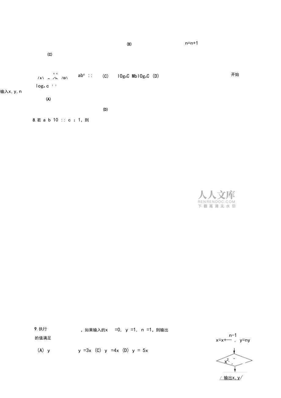 全國(guó)一卷理科數(shù)學(xué)高考真題及答案_第2頁(yè)