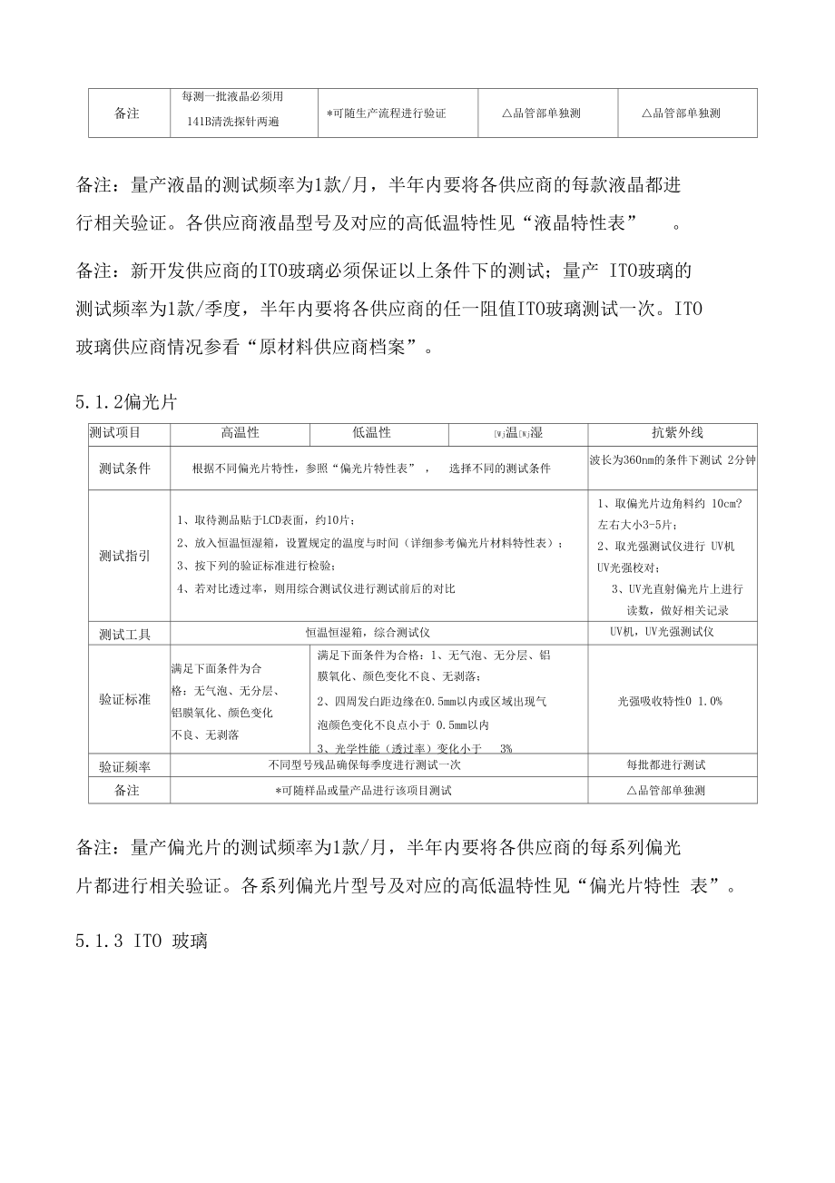 LCD可靠性測(cè)試規(guī)范_第4頁(yè)