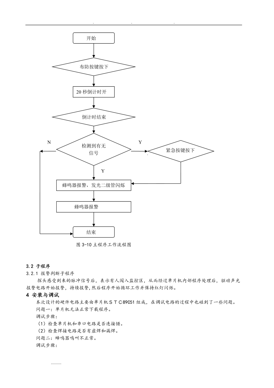 單片機設計報告紅外熱釋電家庭防盜報警器_第4頁