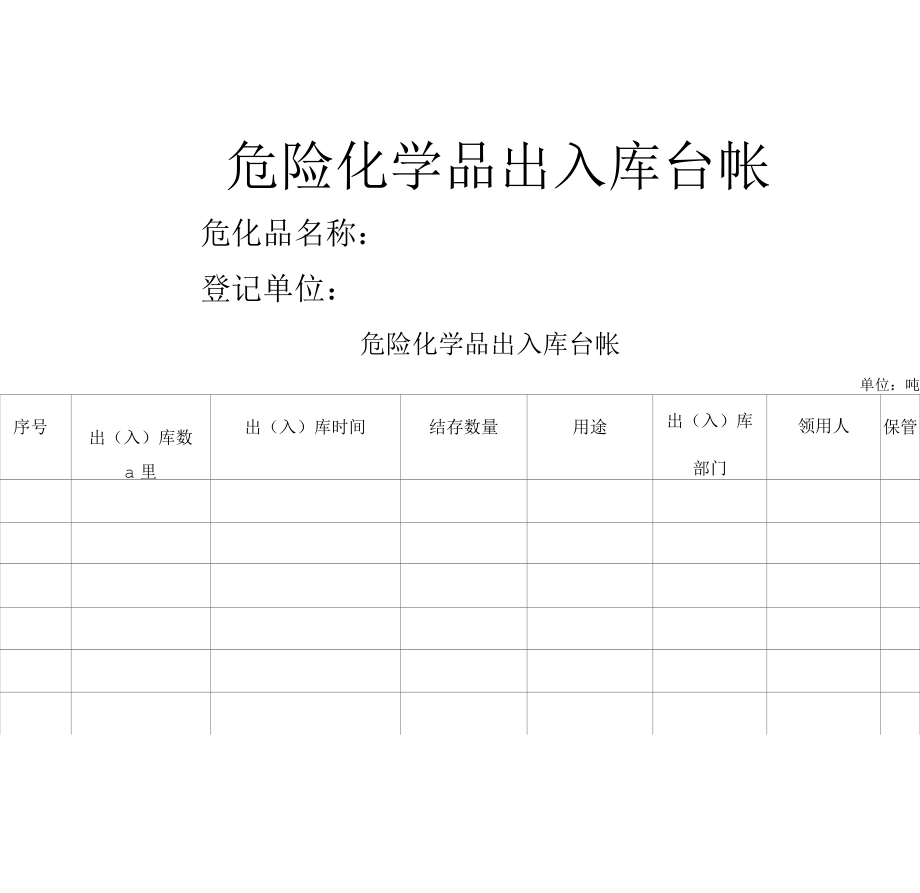 危险化学品出入库台帐_第1页