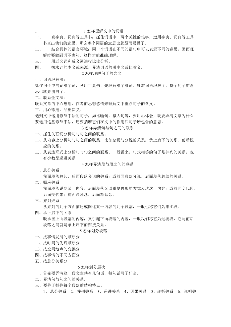 阅读文章的方法_第1页