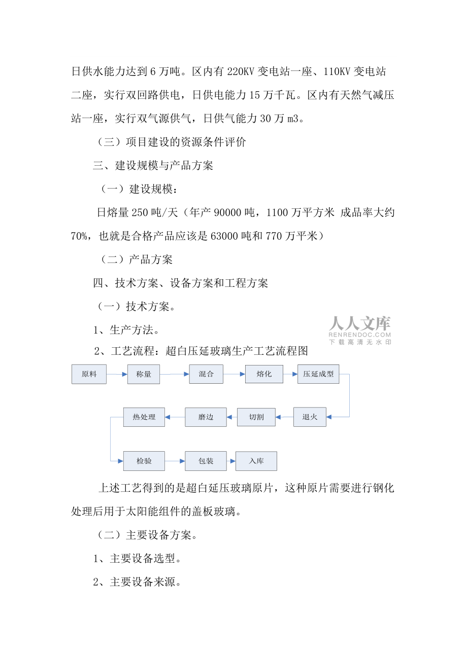光伏玻璃(組件玻璃)生產(chǎn)線建設項目_第2頁