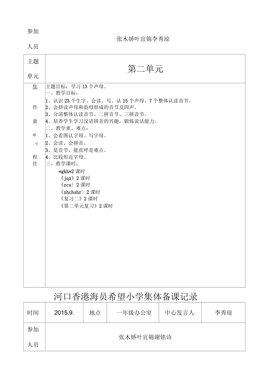 一年級語文集體備課記錄_第3頁