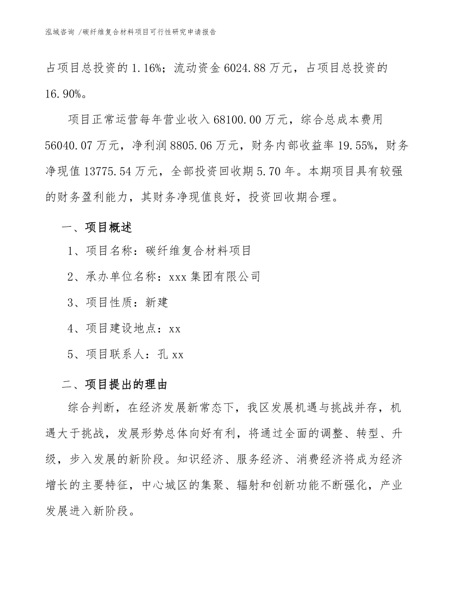 碳纖維復合材料項目可行性研究申請報告(范文參考)_第3頁