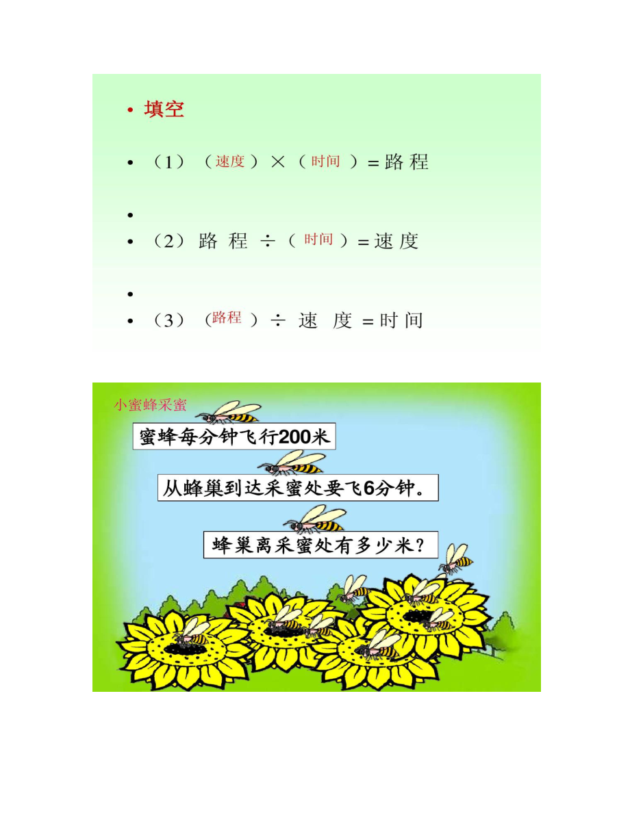 【图文】人教版四年级数学上册第三单元速度、时间和路程之间的关_第3页