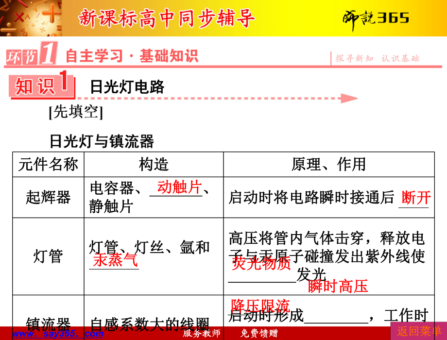 第1章-15自感現(xiàn)象與日光燈_第3頁