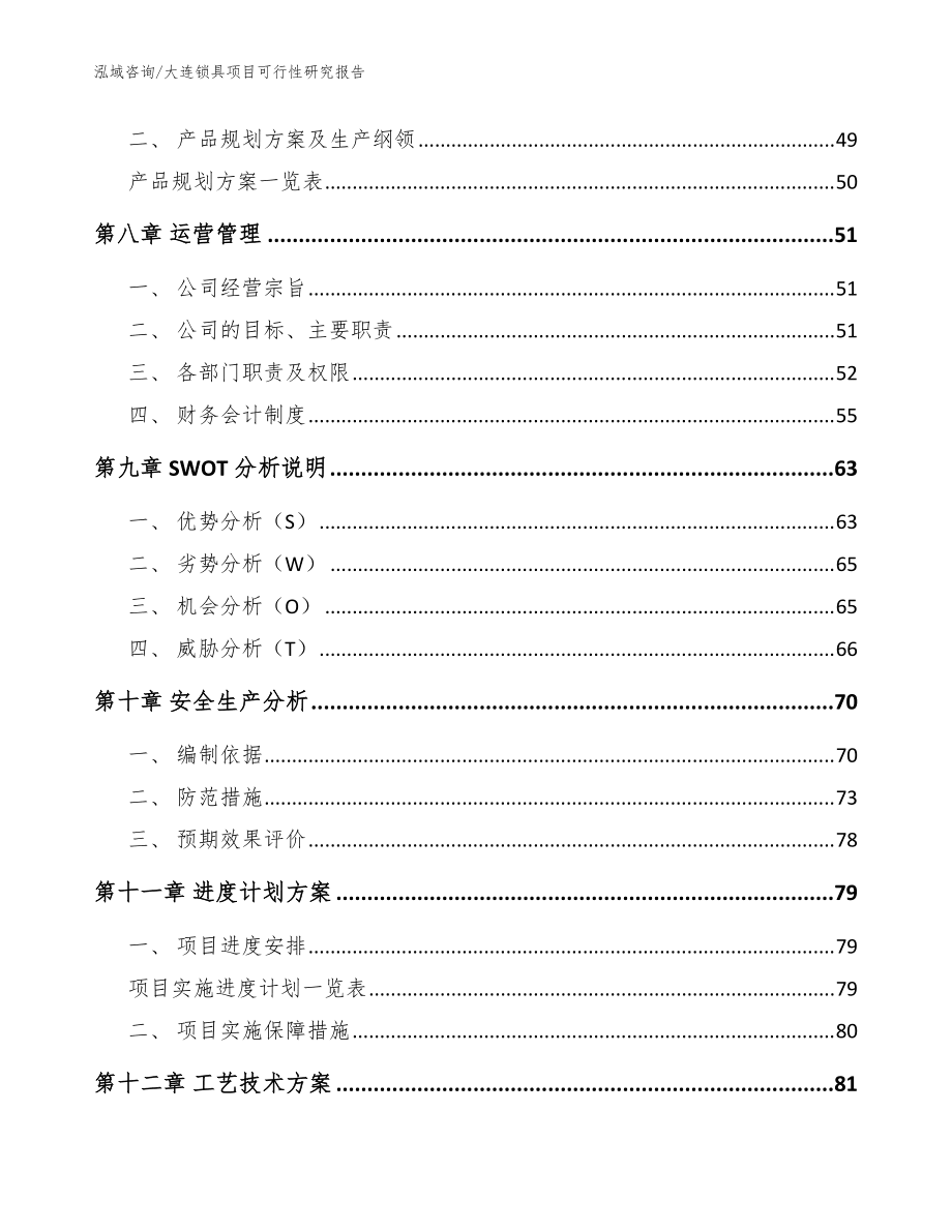 大连锁具项目可行性研究报告(参考范文)_第4页