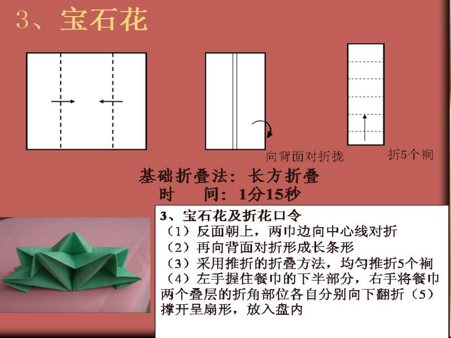 口餐巾折花图示(课堂PPT)_第4页