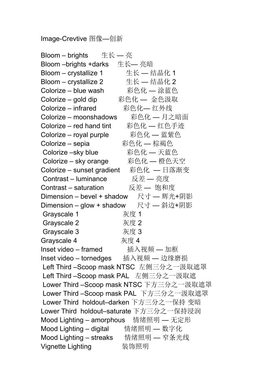 动画预设特效中英文对照表解析_第3页