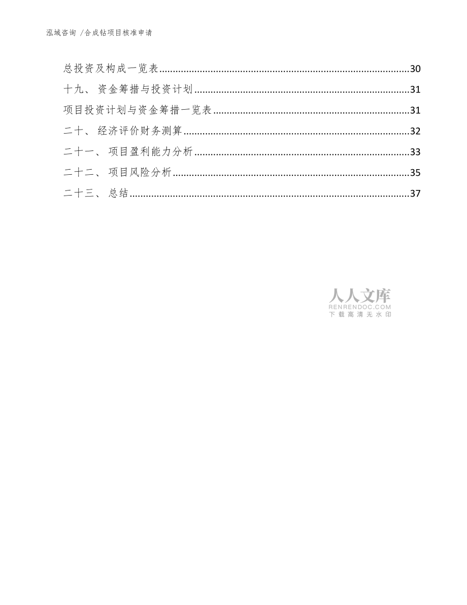 合成鉆項目核準申請(參考模板)_第2頁