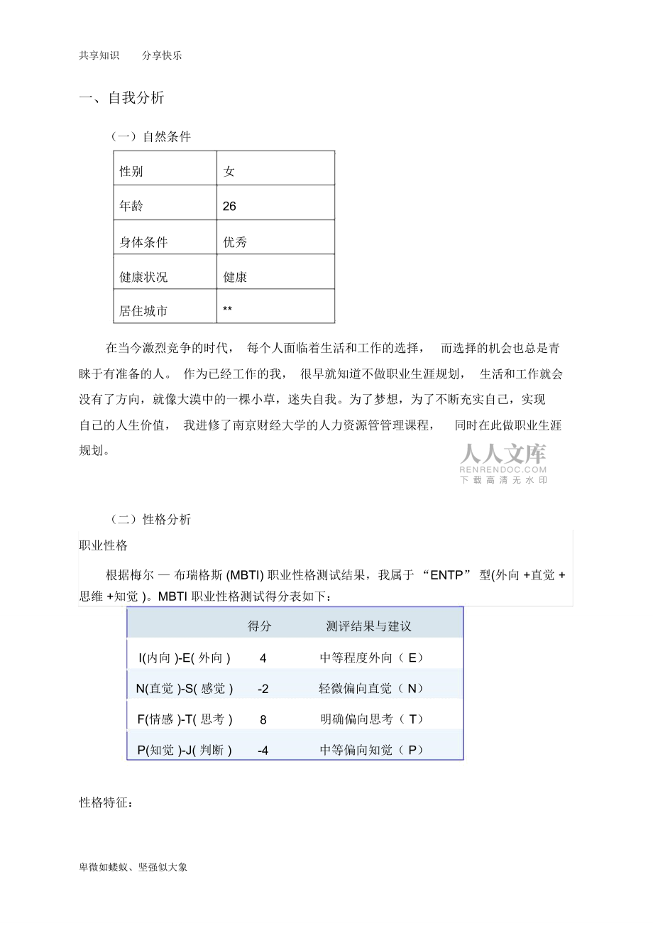 南財(cái)大畢業(yè)生職業(yè)生涯規(guī)劃-人力資源_第2頁